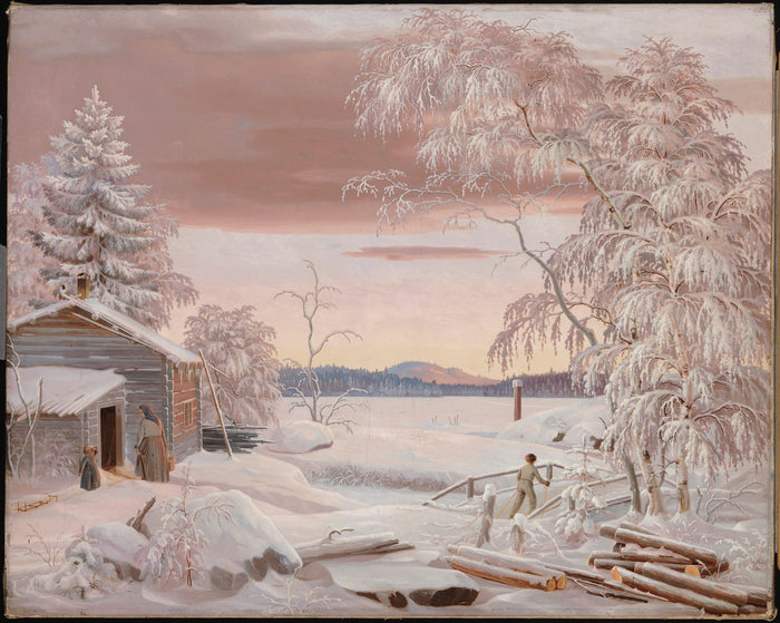 Winter sunset in Savonia - Ferdinand von Wright