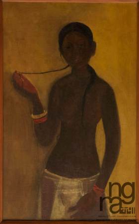 Jeune Fille du village, Amrita Sher-Gil, 1937, huile sur toile