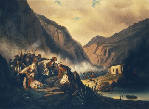 La Bataille des défilés de Dervenakia - Theodoros Vryzakis