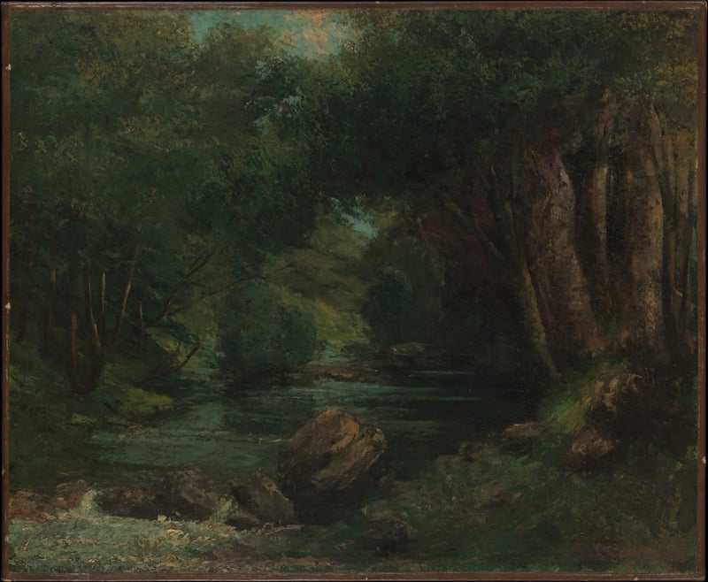 A Stream in the Forest - Gustave Courbet