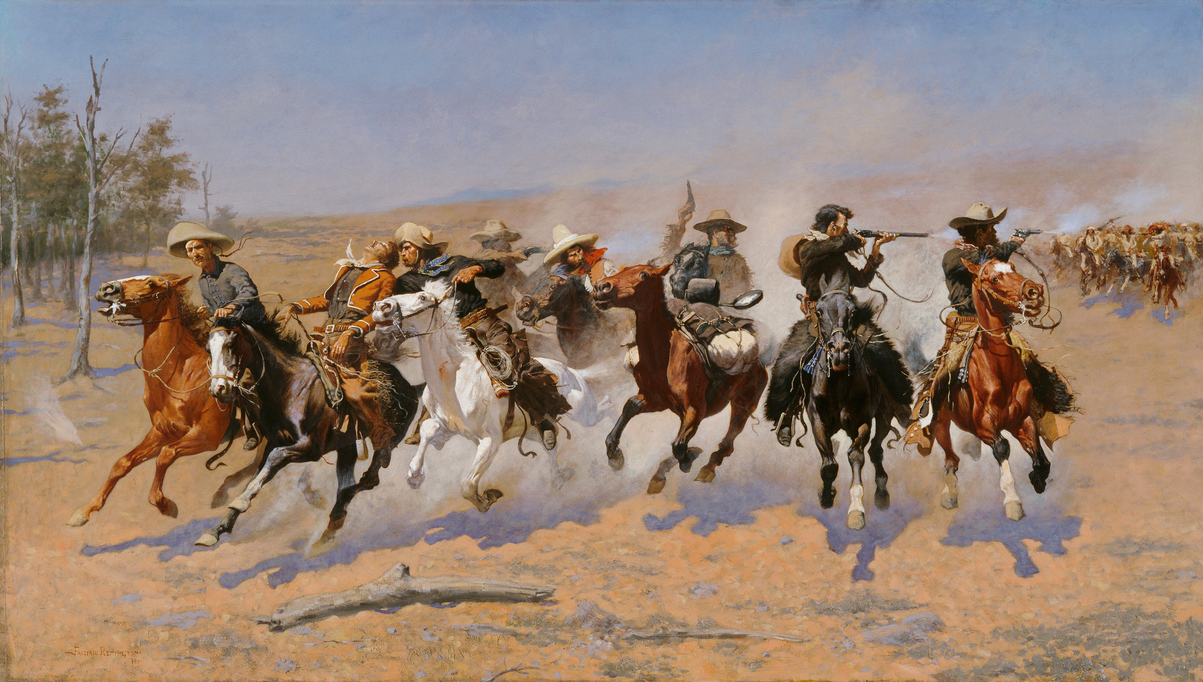 Une course vers le bois - Frederic Remington