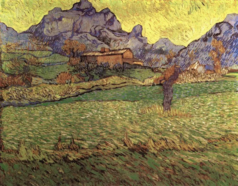 Wheat Fields in a Mountain Landscape - Vincent van Gogh