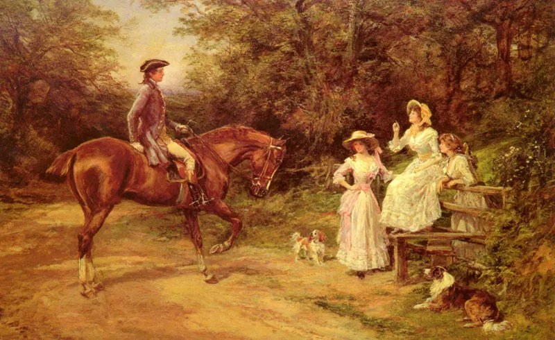 A meeting in the style - Heywood Hardy