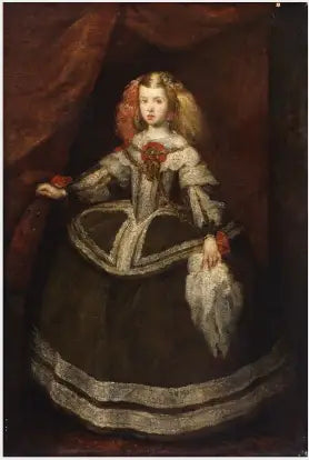 A Spanish Infanta in 17th Century Costume - Diego Velázquez