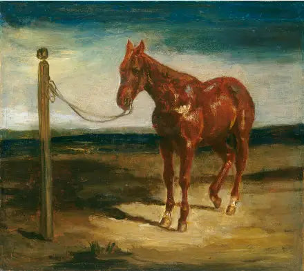 A Horse Hitched to a Post - Eugène Delacroix