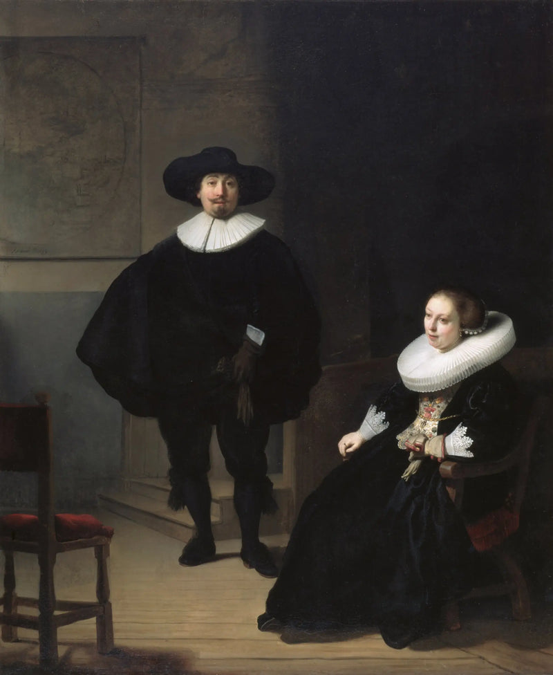 A Lady and a Gentleman in Black - Rembrandt