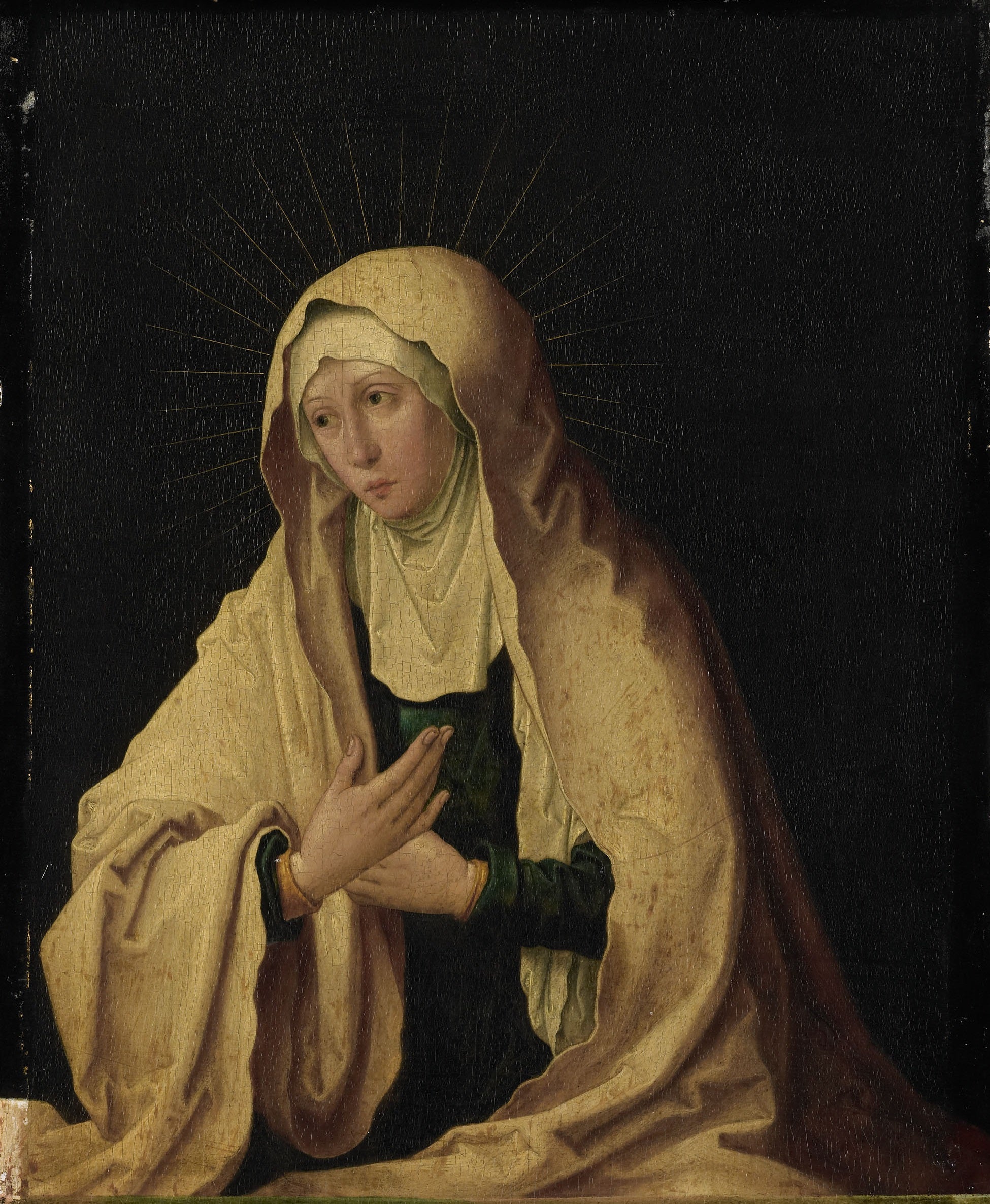 Volet intérieur droit d'un diptyque représentant la Vierge en Mater Dolorosa - Lucas van Leyden