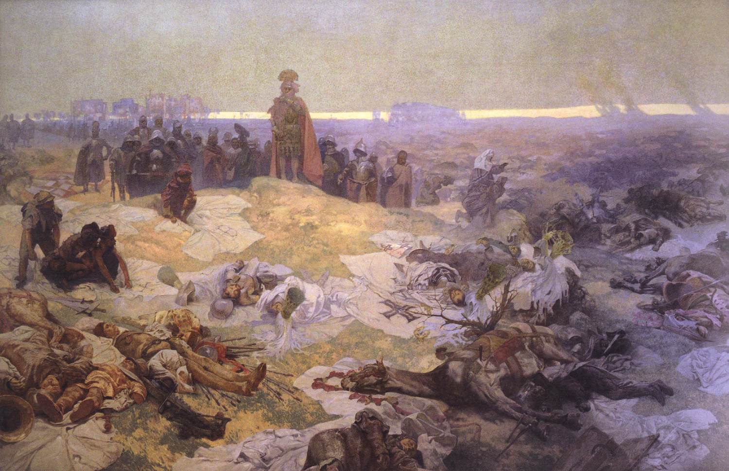 After the Battle of Grunwald - Alphonse Mucha