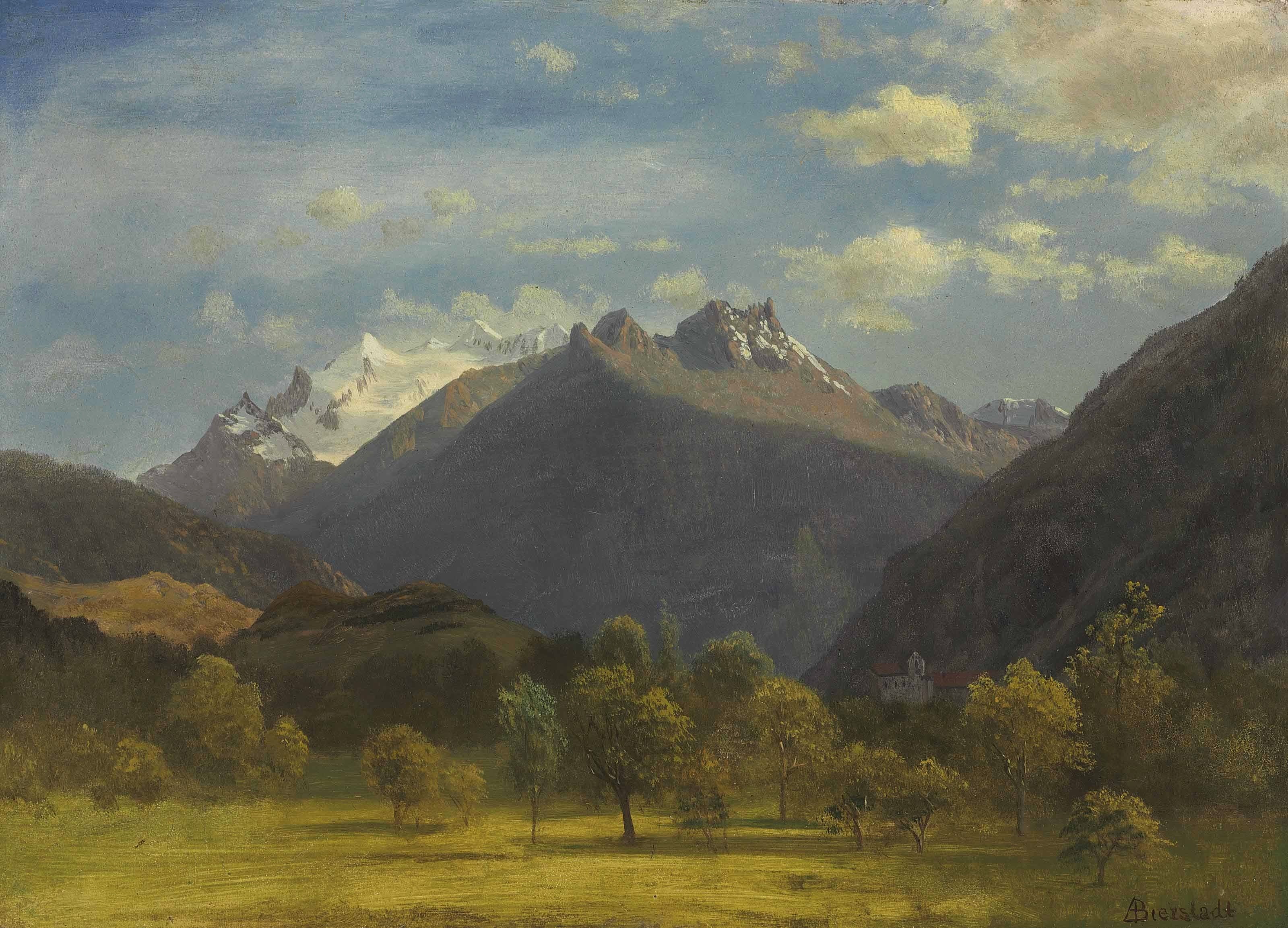 Les Alpes depuis Viège - Albert Bierstadt