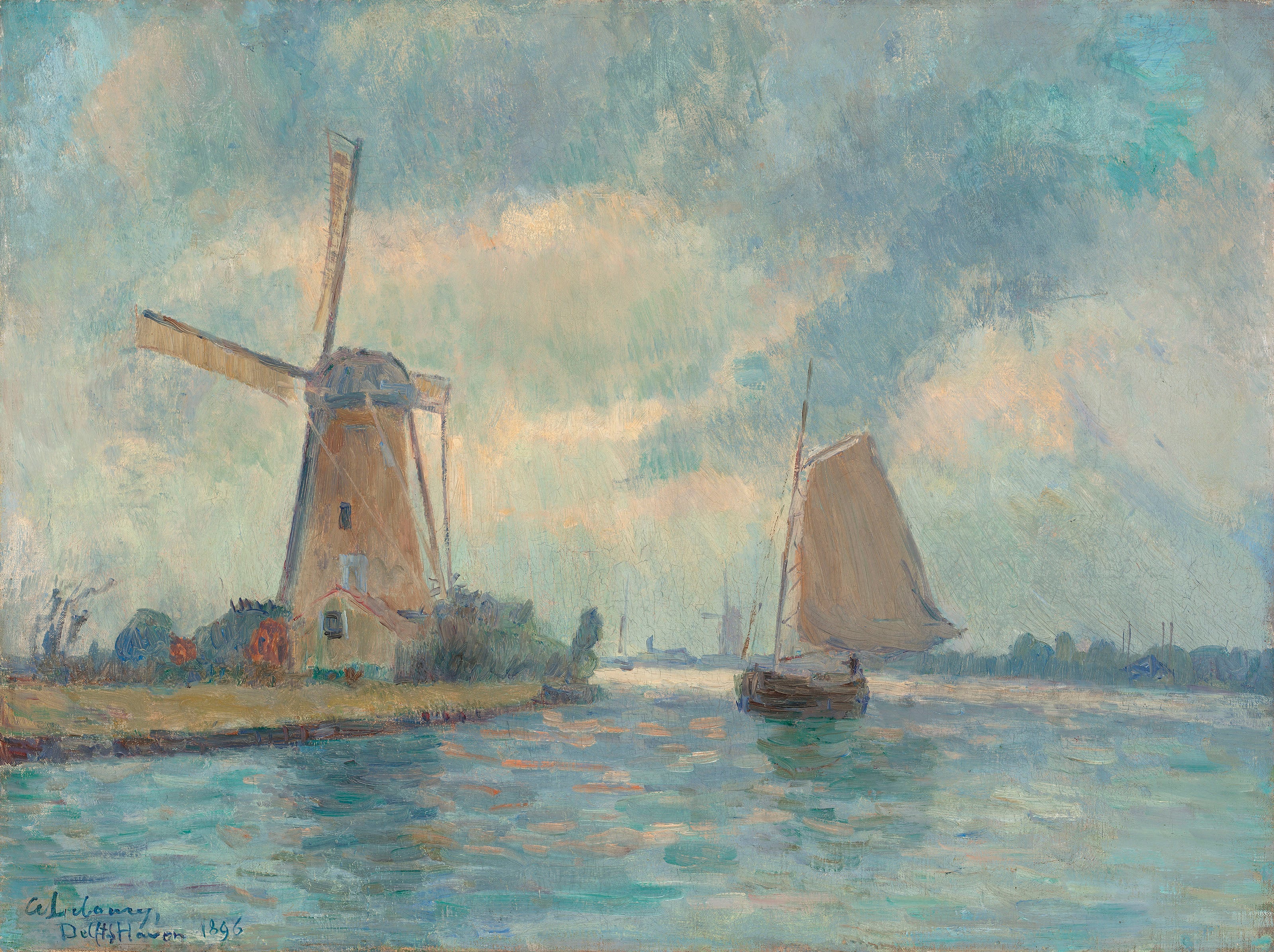 Moulin à Delft - Albert Lebourg