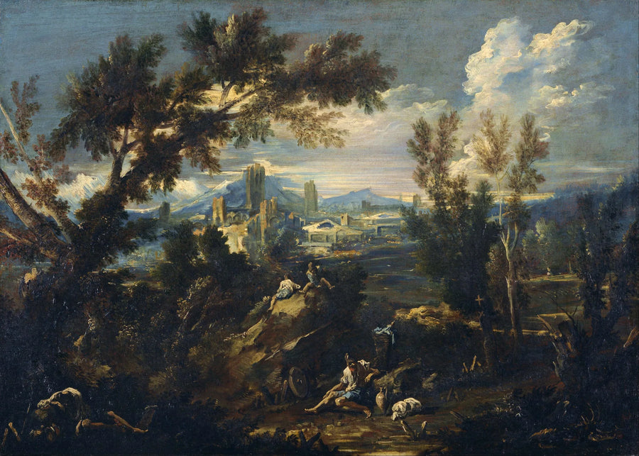 Paysage avec des bergers - Alessandro Magnasco