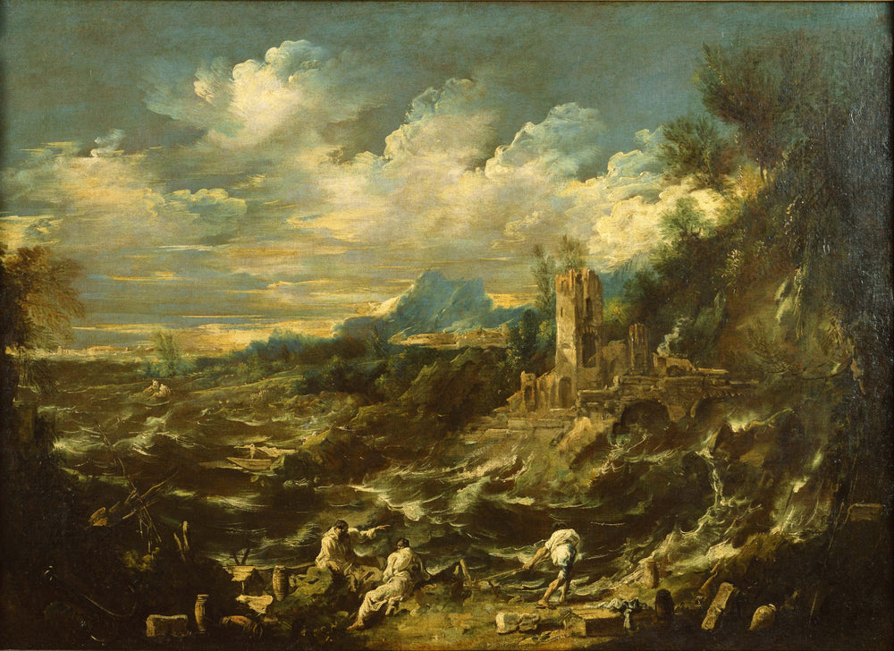 Paysage avec mer déchaînée - Alessandro Magnasco