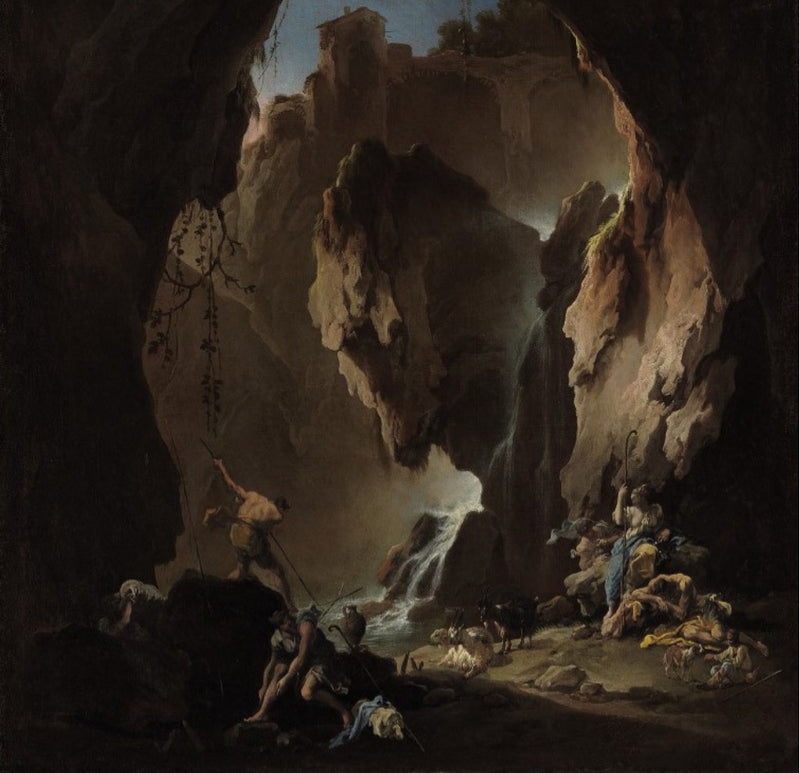 Des bergers dans une grotte - Alessandro Magnasco