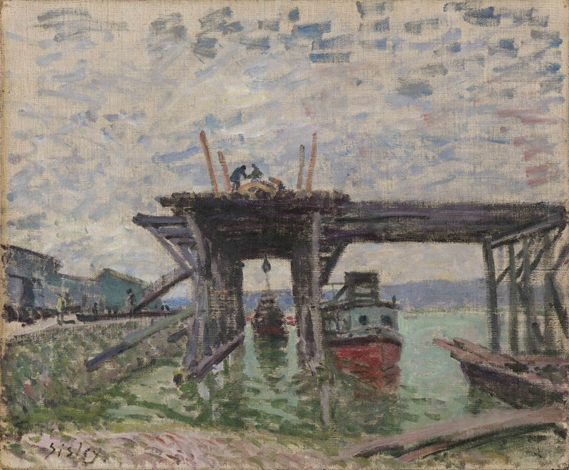 The Garage of the Riverboats - Alfred Sisley