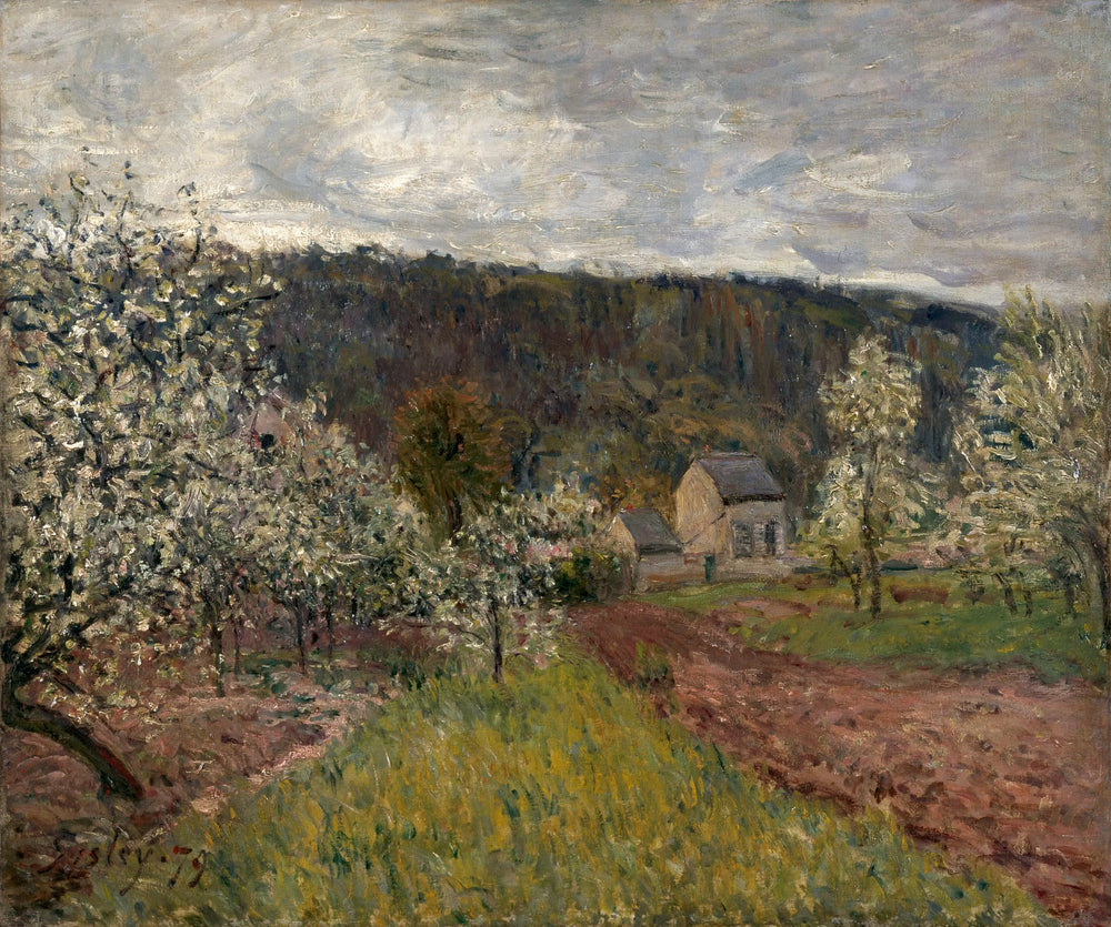 Reproduction du tableau « Printemps pluvieux aux environs de Paris - Alfred Sisley » par Alpha Reproduction en peinture à l’huile