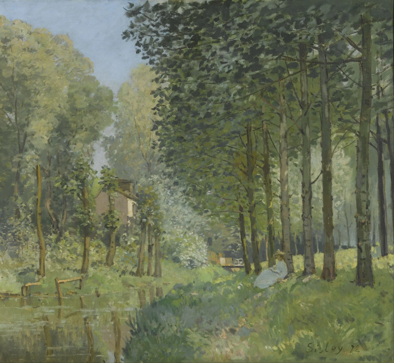 Rest by a Stream. Edge of the Woods - Alfred Sisley