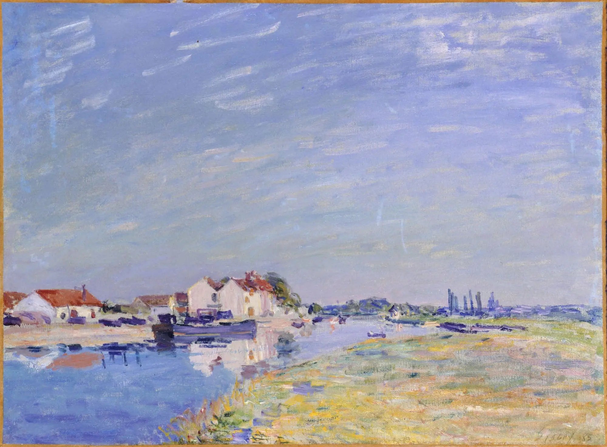 Reproduction du tableau « Saint Mammès - Alfred Sisley » par Alpha Reproduction en peinture à l’huile