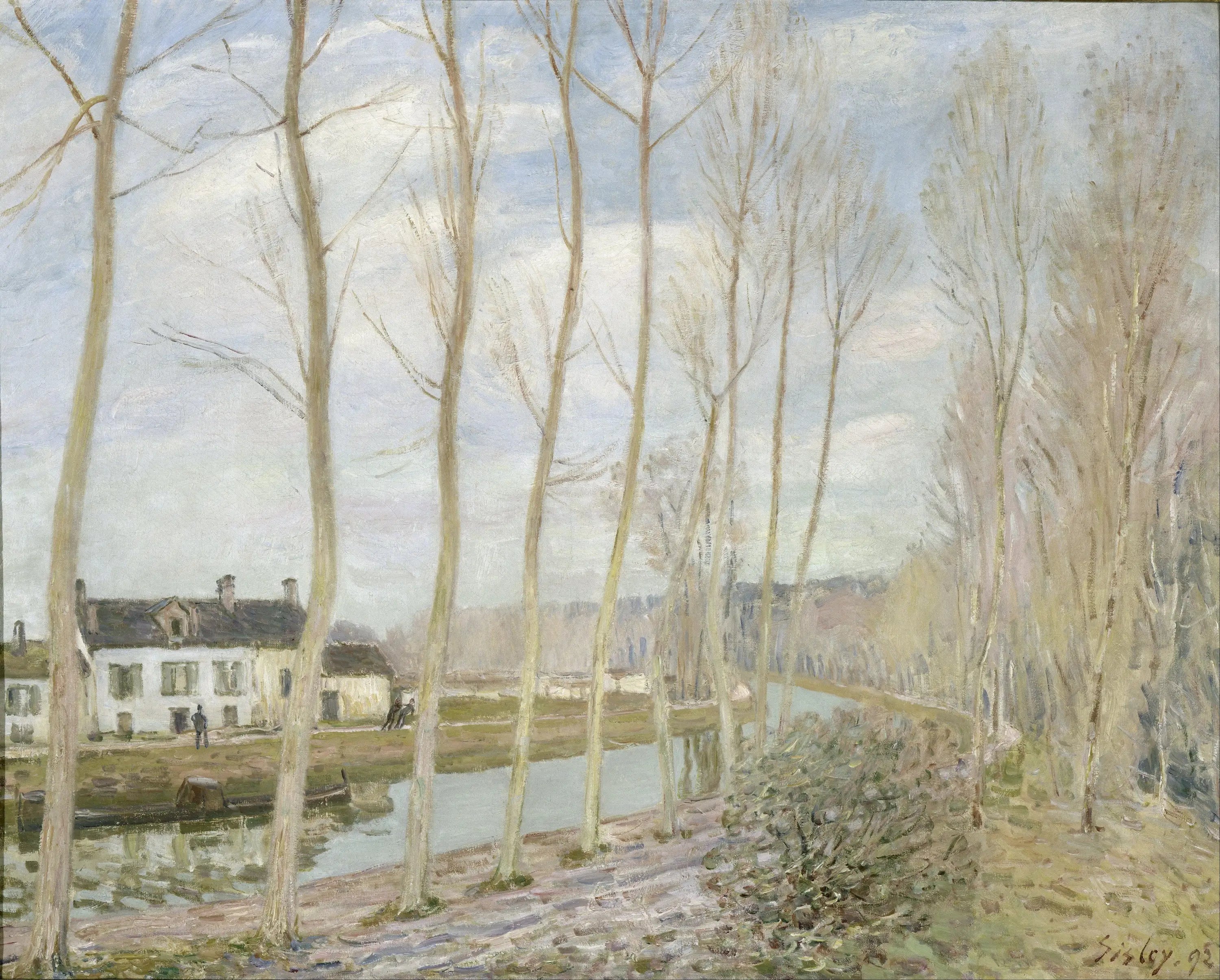 Reproduction du tableau « Le Canal du Loing - Alfred Sisley » par Alpha Reproduction en peinture à l’huile