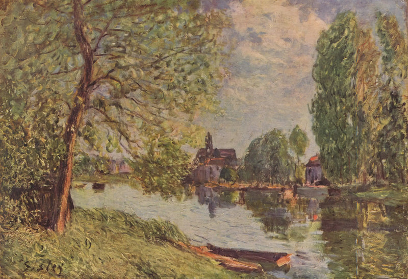 River Landscape at Moret-sur-Loing - Alfred Sisley