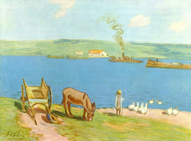 riverbank - Alfred Sisley