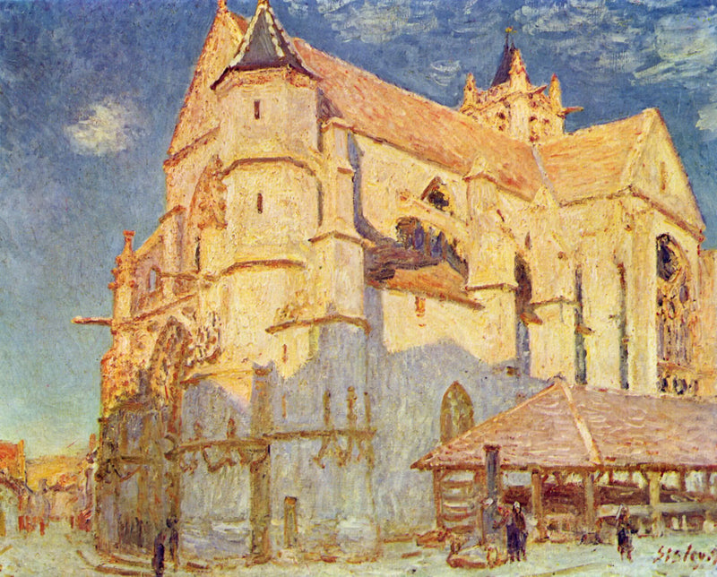 The Church of Moret (full sun) - Alfred Sisley
