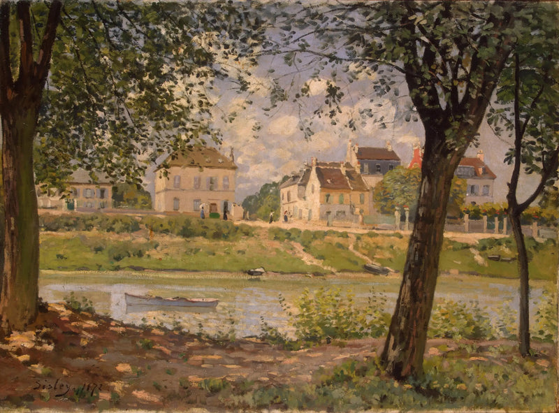 Village on the Banks of the Seine - Alfred Sisley