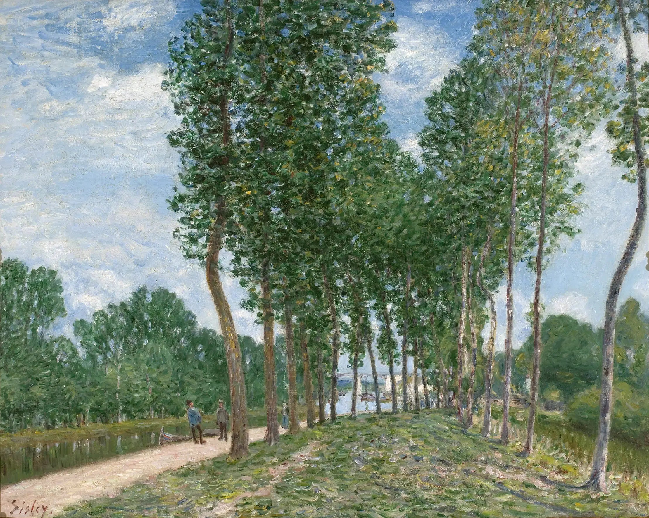 Reproduction du tableau « Bord du Loing à Moret - Alfred Sisley » par Alpha Reproduction en peinture à l’huile