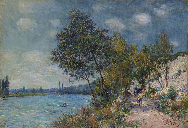 The Stone Quarries of Veneux in the Sun, Morning - Alfred Sisley