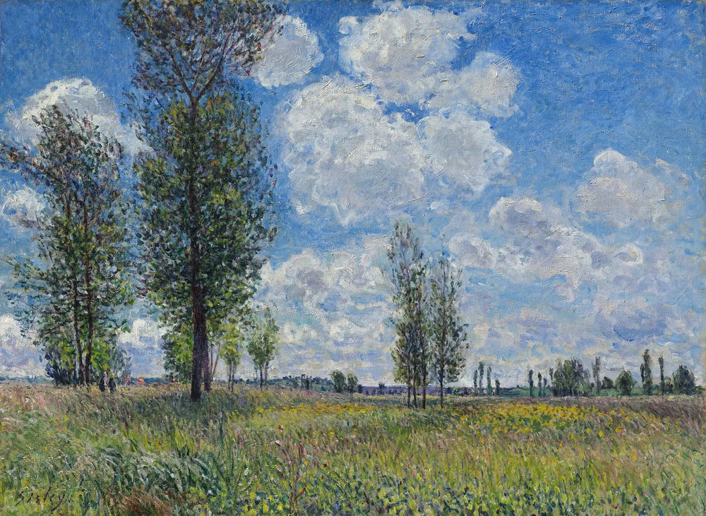 Reproduction du tableau « Prairie de Veneux-Nadon - Alfred Sisley » par Alpha Reproduction en peinture à l’huile