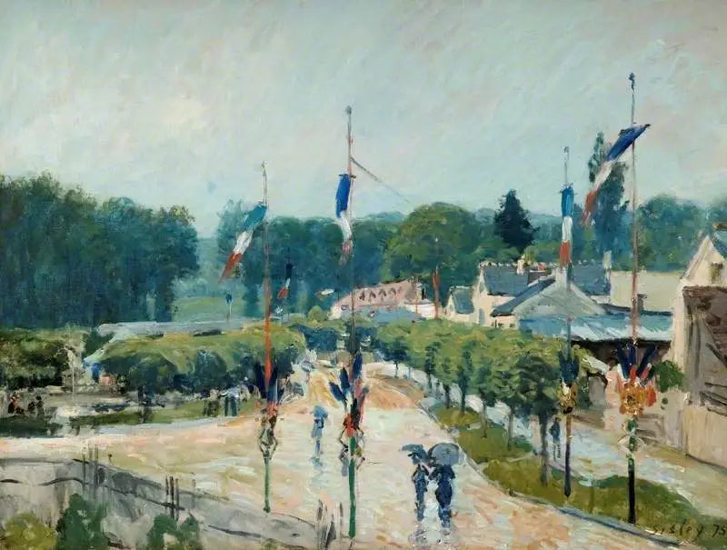 Reproduction du tableau « Le 14 juillet à Marly - Alfred Sisley » par Alpha Reproduction en peinture à l’huile