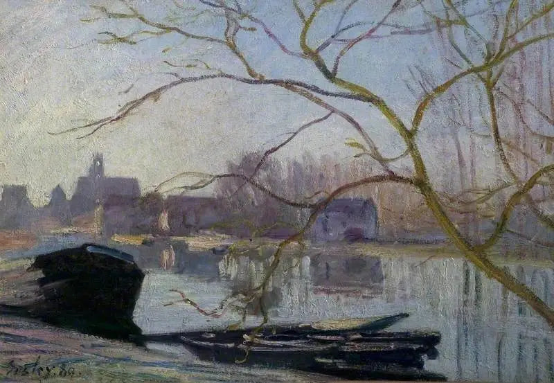 Le Loing, white glaze - Alfred Sisley