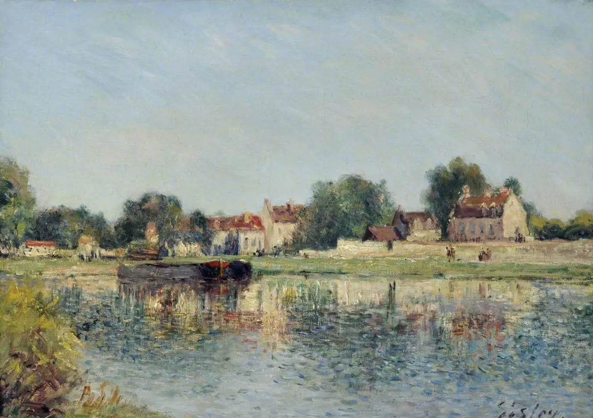 Reproduction du tableau « Le barrage à Saint-Mammes, France - Alfred Sisley » par Alpha Reproduction en peinture à l’huile