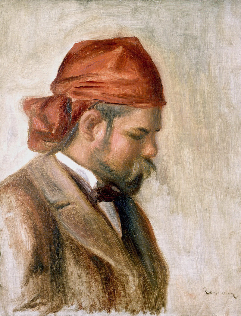 Ambroise Vollard with a red scarf - Pierre-Auguste Renoir