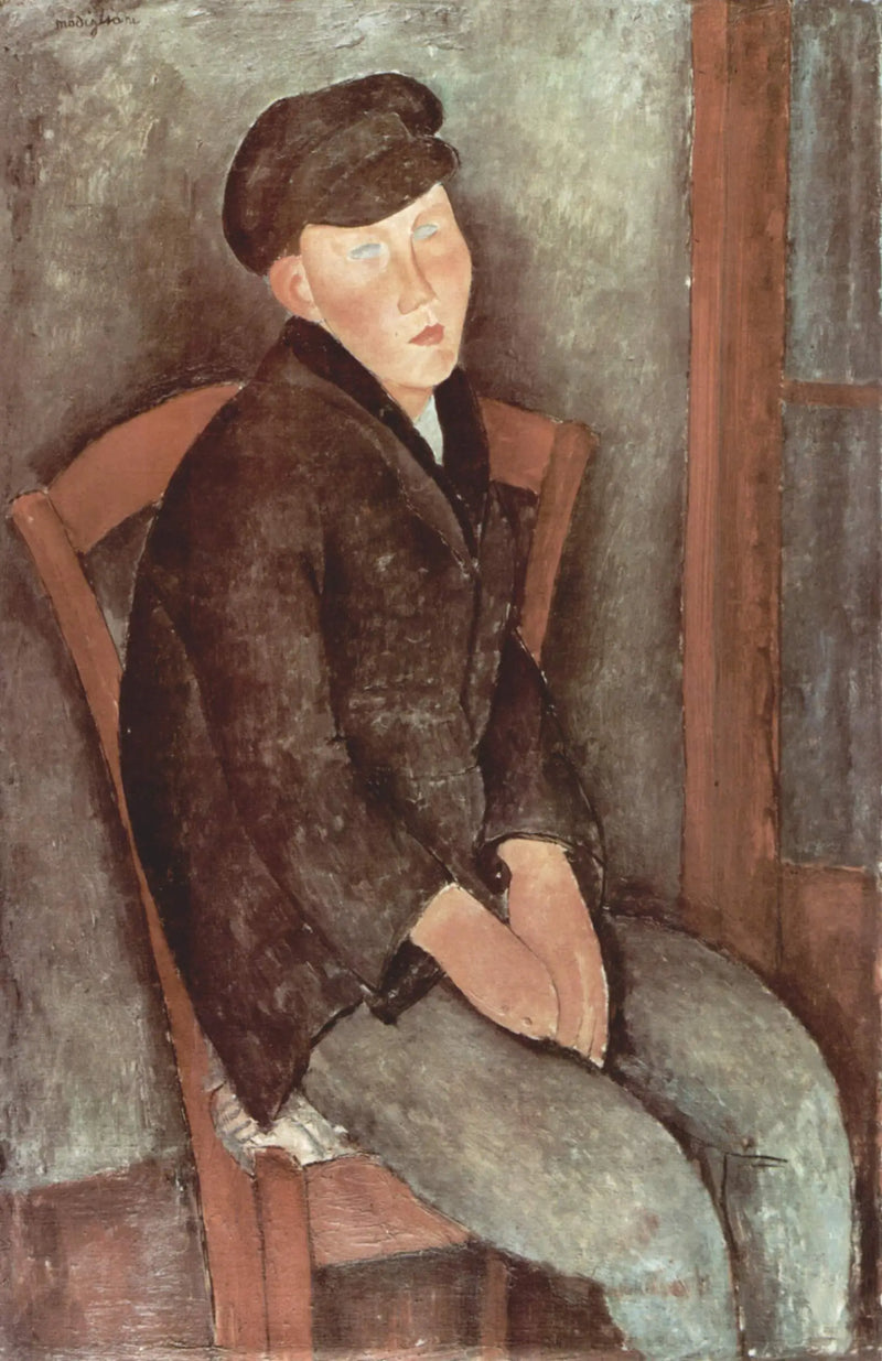 Boy Sitting with a Cap - Amedeo Modigliani