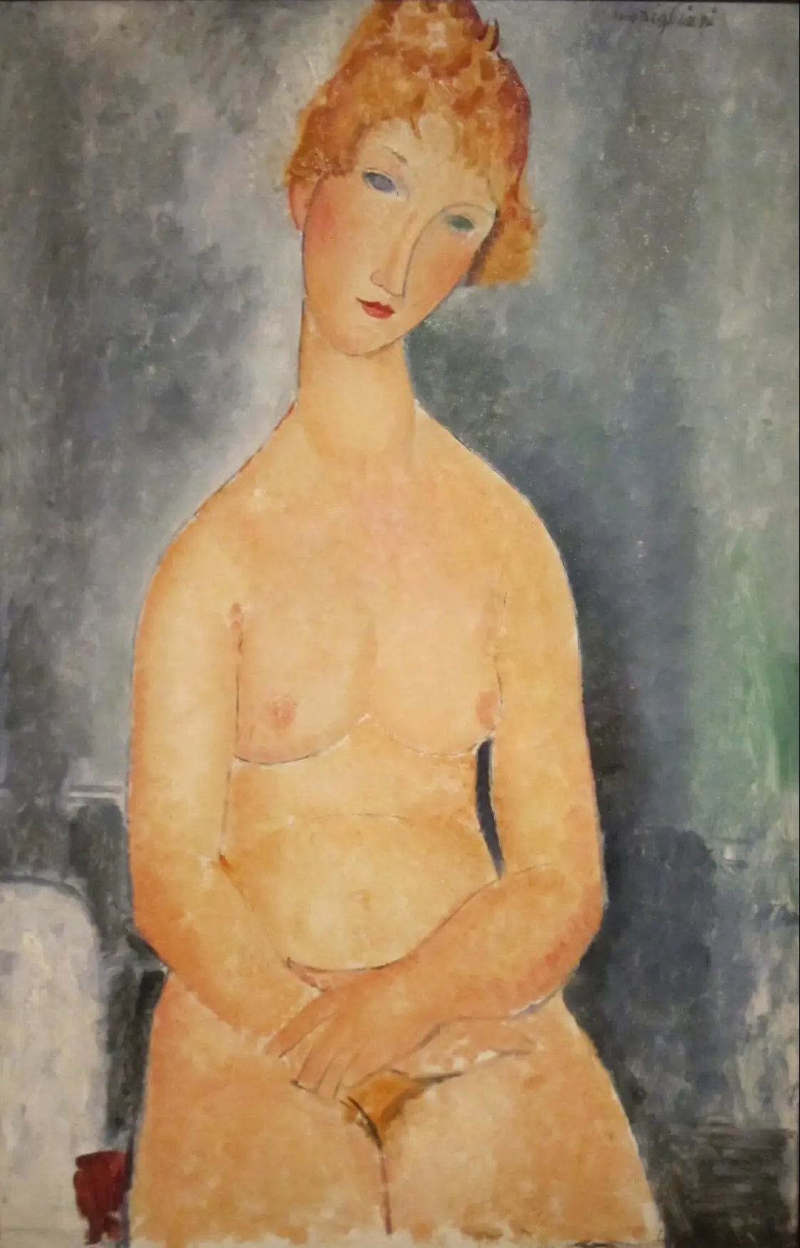 Reproduction du tableau « Nu assis - Amedeo Modigliani » par Alpha Reproduction en peinture à l’huile