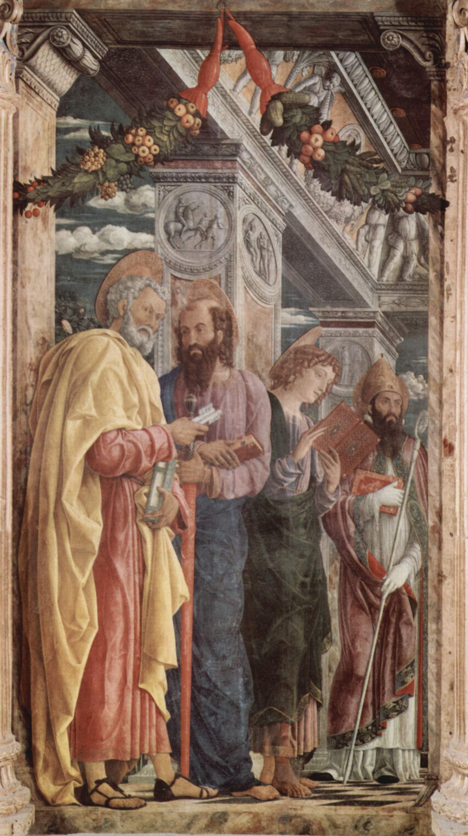 Pierre, Paul et Jean l'Apôtre avec saint Zénon - Andrea Mantegna