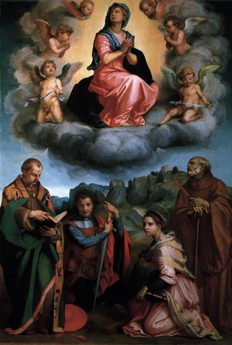 Virgin in Glory with Four Saints (Andrea del Sarto) - Andrea del Sarto