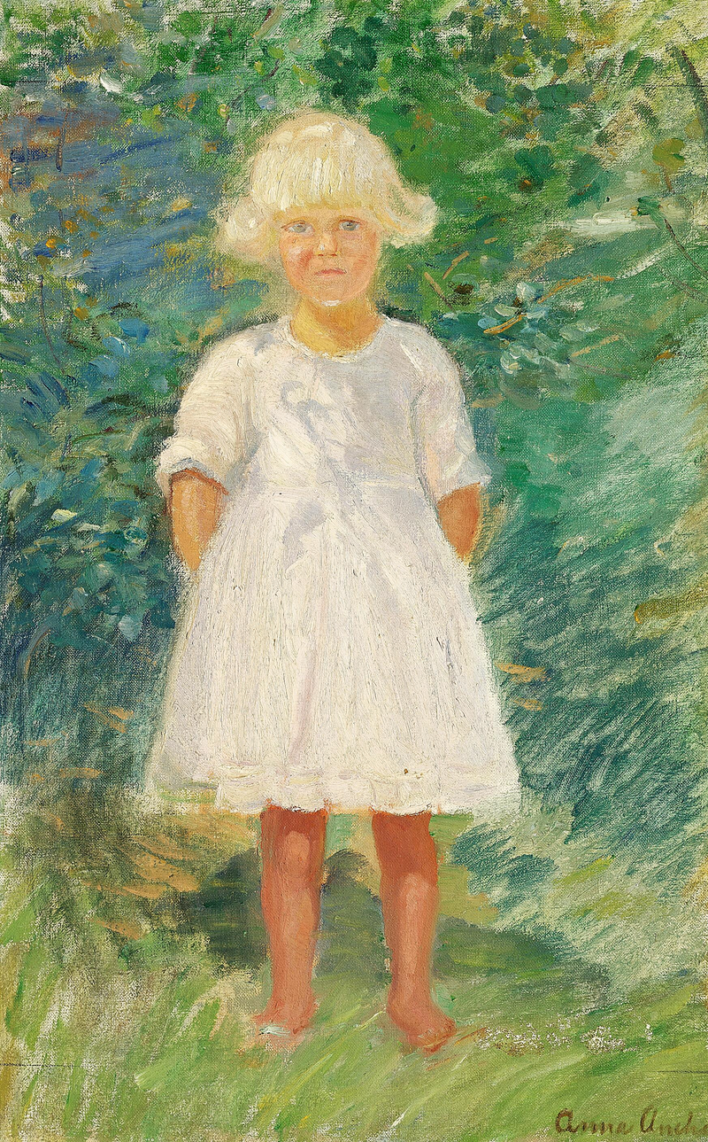 A young girl in the garden. - Anna Ancher