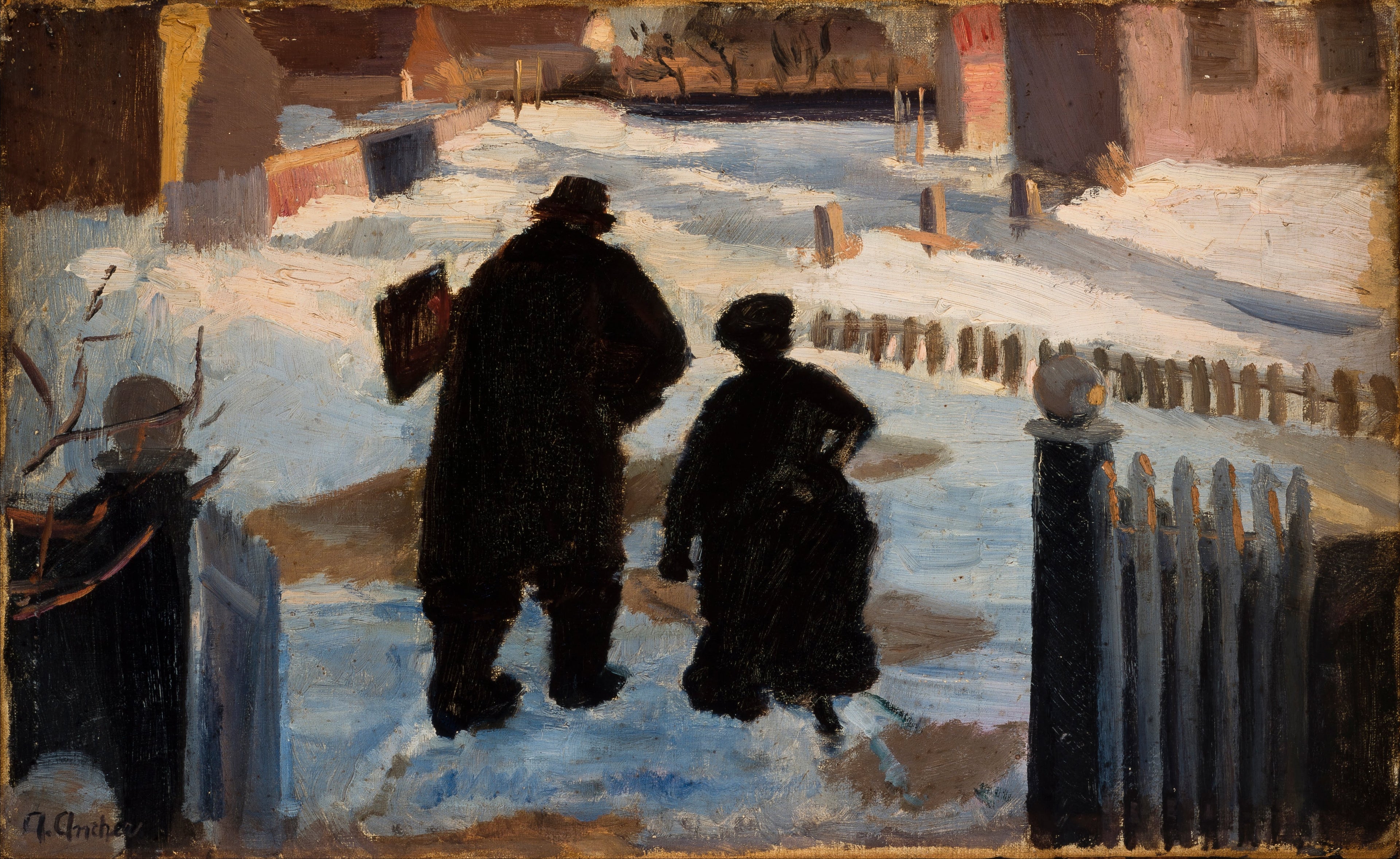 Michael Ancher se rend à son studio accompagné de l’organiste Helene Christensen - Anna Ancher - Alpha Reproduction