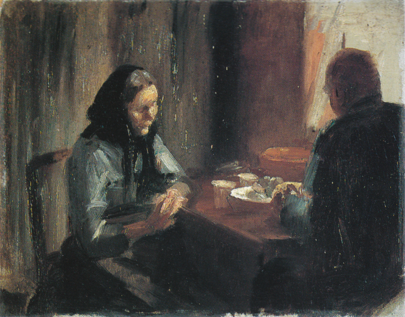 At the meal - Anna Ancher