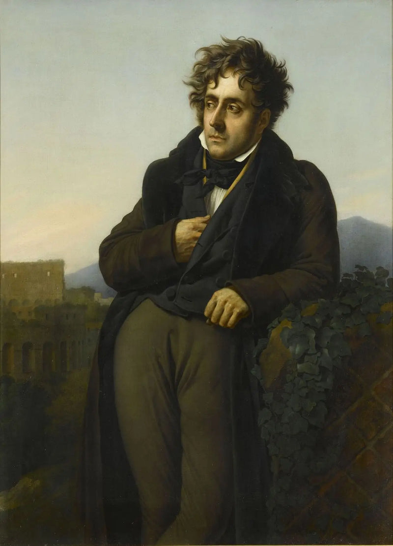 Portrait of Chateaubriand meditating on the ruins of Rome - Anne-Louis Girodet