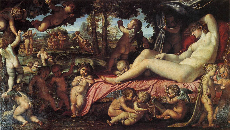 Sleeping Venus with Cupids - Annibale Carracci