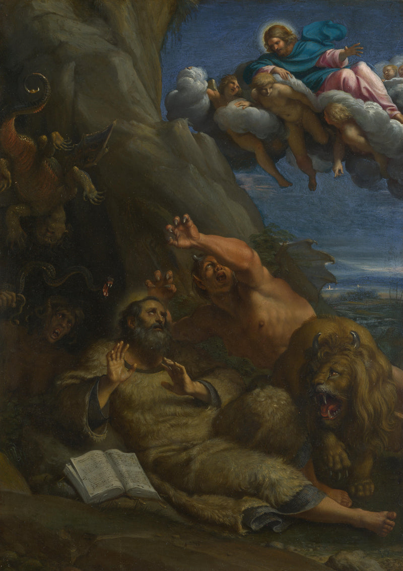 The Christ apparaissant à saint Antoine abbé - Annibale Carracci