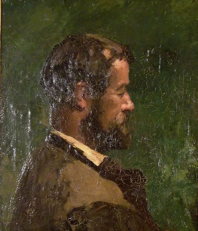 Profile bust of a man - Gustave Courbet