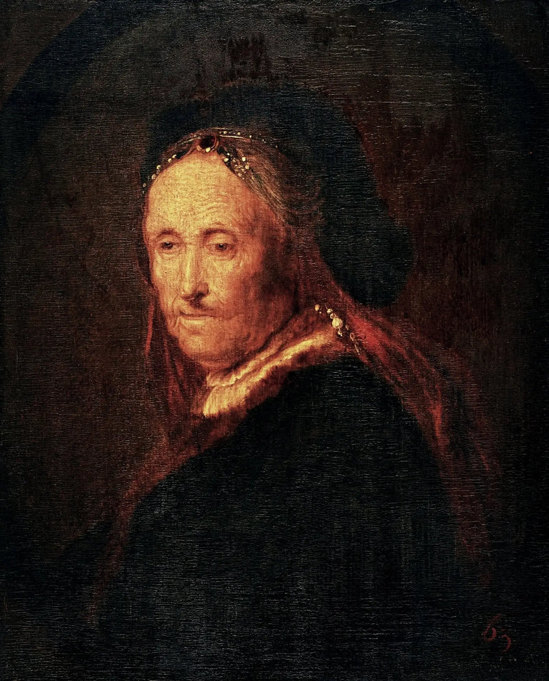 Old Woman in Oriental Costume (Portrait of Rembrandt's Mother). - Rembrandt