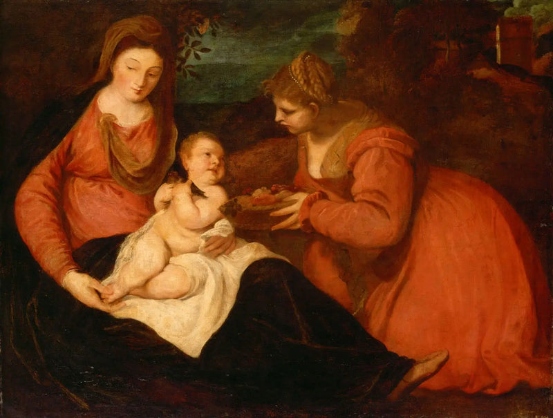 The Virgin and Child with Saint Dorothy - Antoine van Dyck