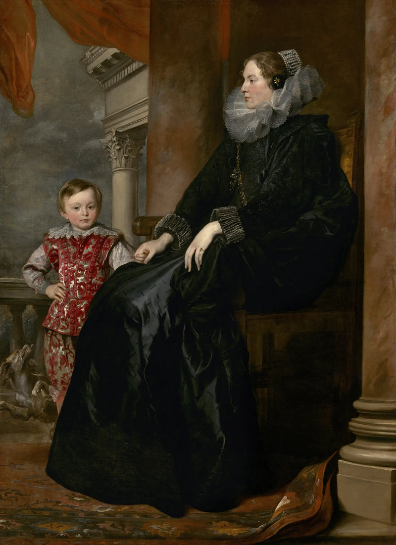 A noble Genoese woman and her son - Antoine van Dyck