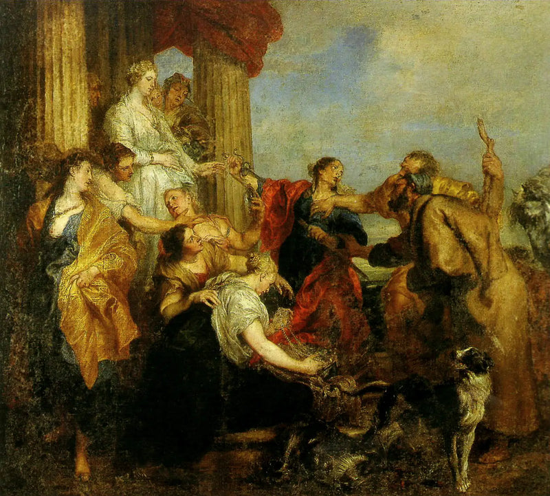 Achille recognized among the daughters of Lycomedes - Antoine van Dyck