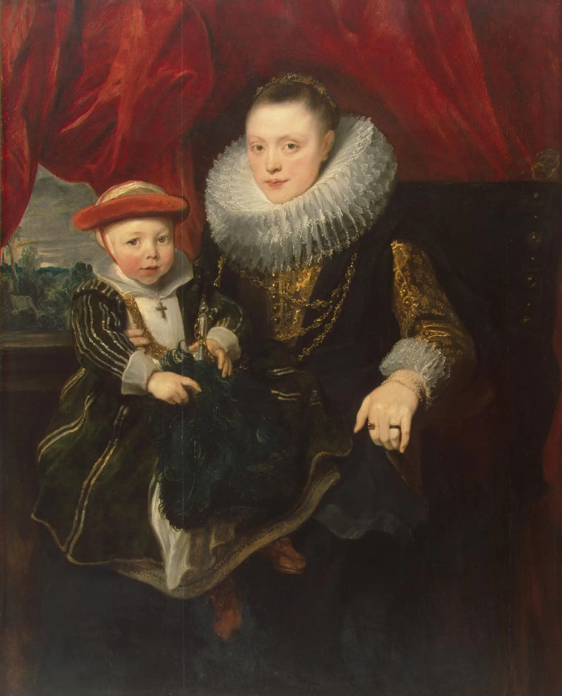 Portrait of a young woman with a child - Antoine van Dyck