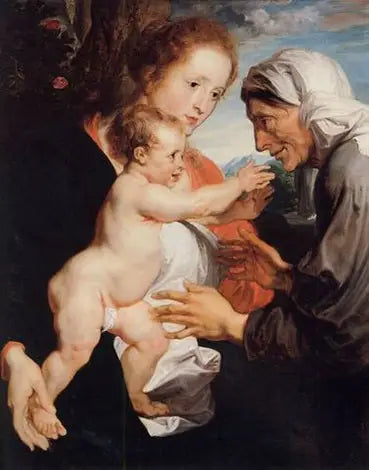The Virgin and Child with Saint Anne - Antoine van Dyck